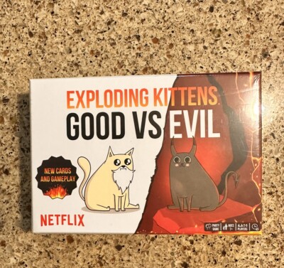 Exploding Kittens: Bored game Good vs Evil New Netflix Card Game Brand New