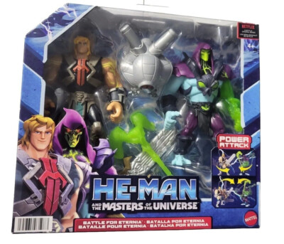 MOTU Masters Of The Universe He-Man & Skeletor Battle for Eternia Animated 2pack