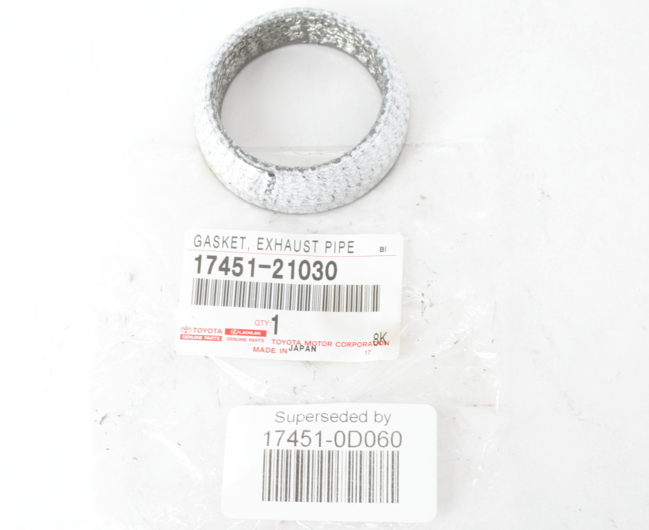 Genuine OEM Toyota 17451-0D060 Exhaust Pipe Seal Muffler