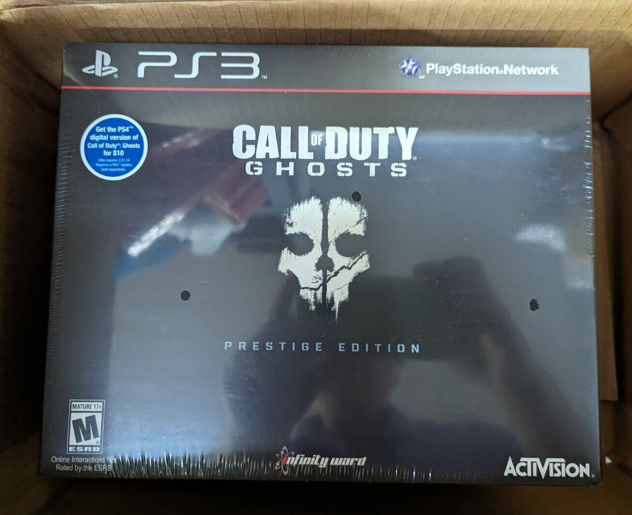 Call of Duty Ghosts Prestige EDITION PS3 Playstation 3 Sony New in Sealed  Shrink