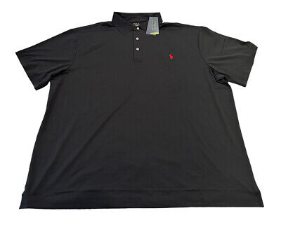 NEW Polo Ralph Lauren Performance Mens Short Sleeve Polo Black Size XLT Tall NWT