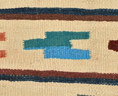 Kelim Nomaden-Teppich beige 145 x 300 cm , handgewebt, Wolle
