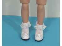CREAM Modern T-Strap Doll Shoes For Tiny 8/" Ann Estelle Betsy McCall Debs