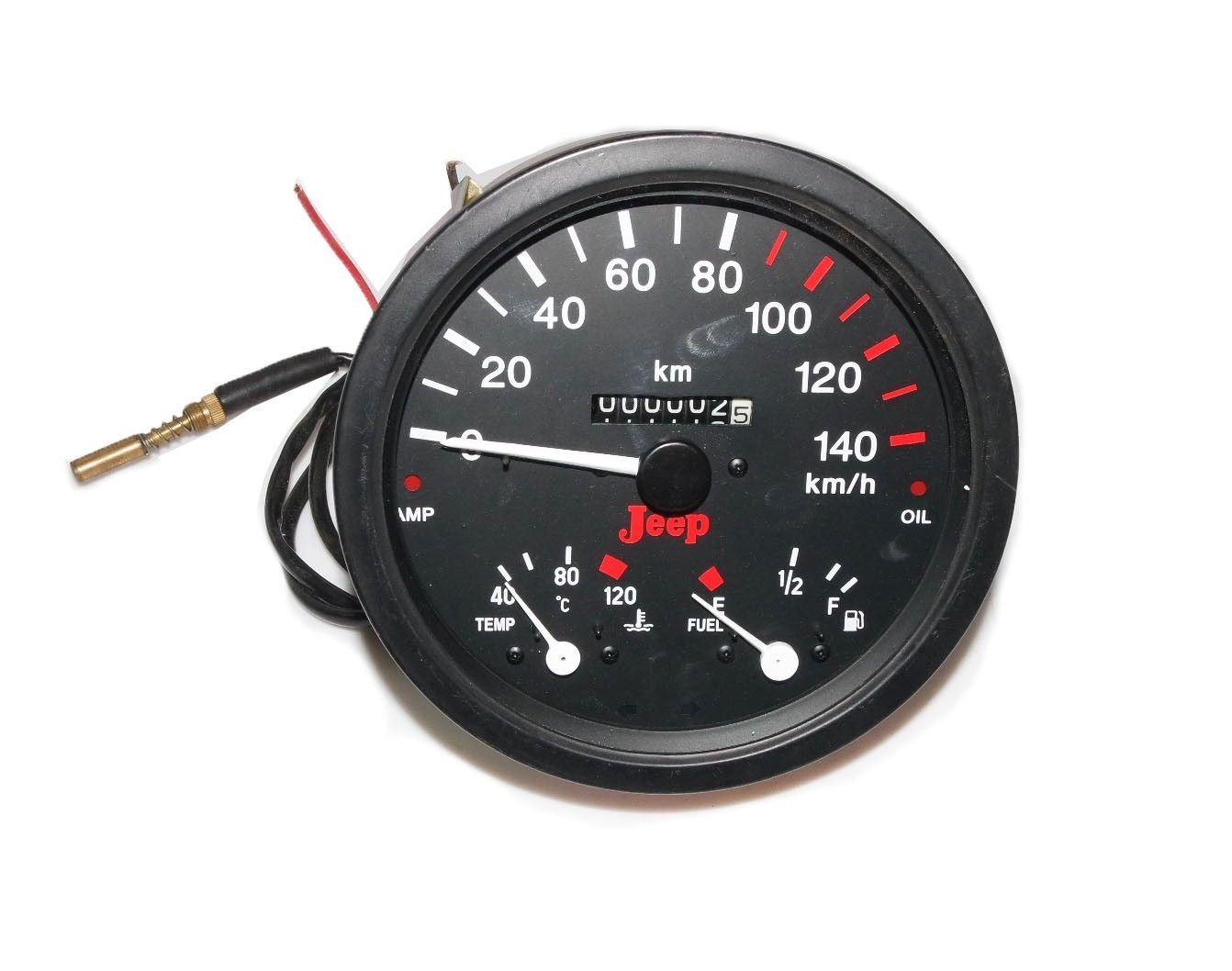 Speedo Cum Temperature Fuel Meter & Amp. Oil Indicator For Willys Jeeps 