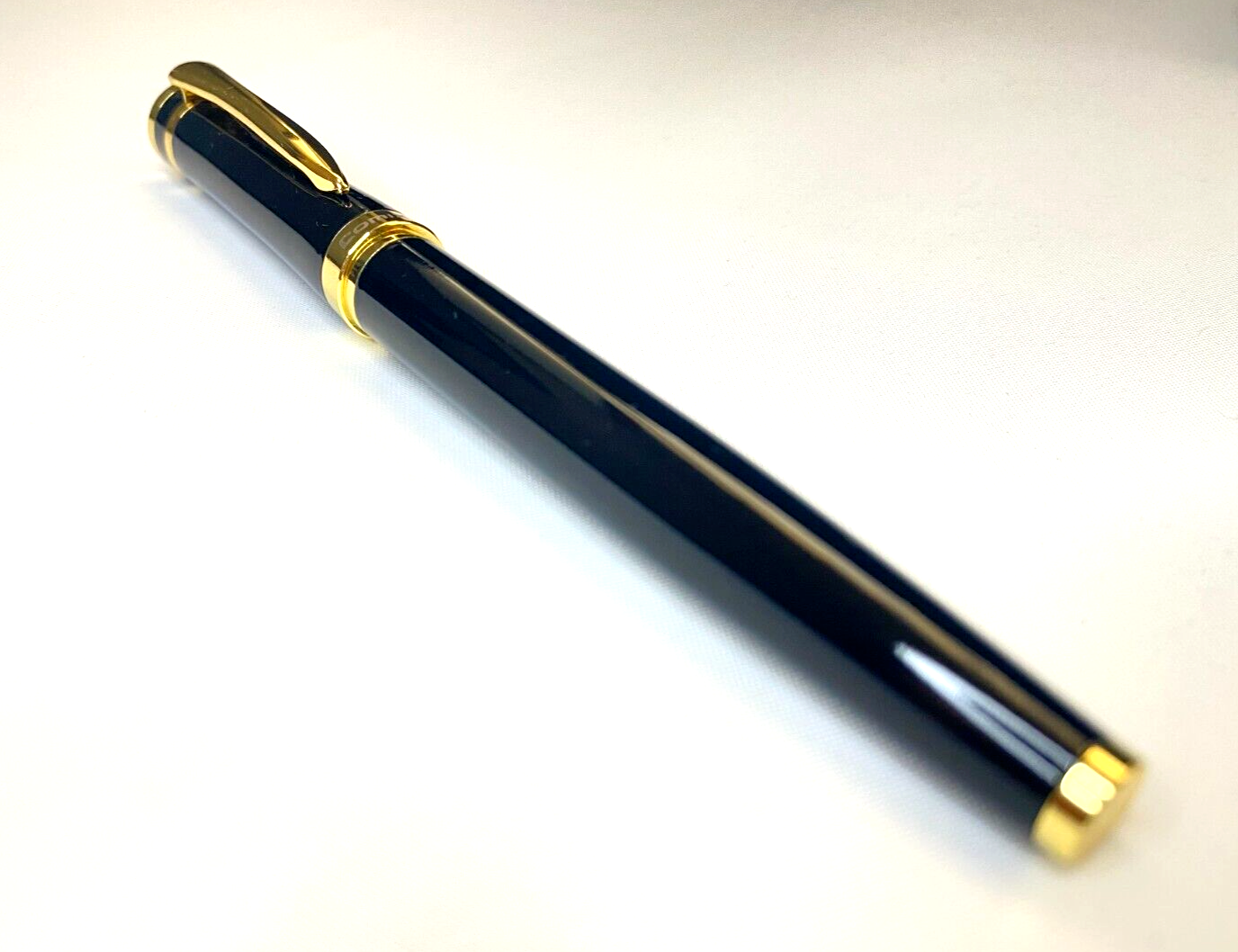 Luxury Fountain Pen FREE Leather Case Business Writing Gift Ink Black