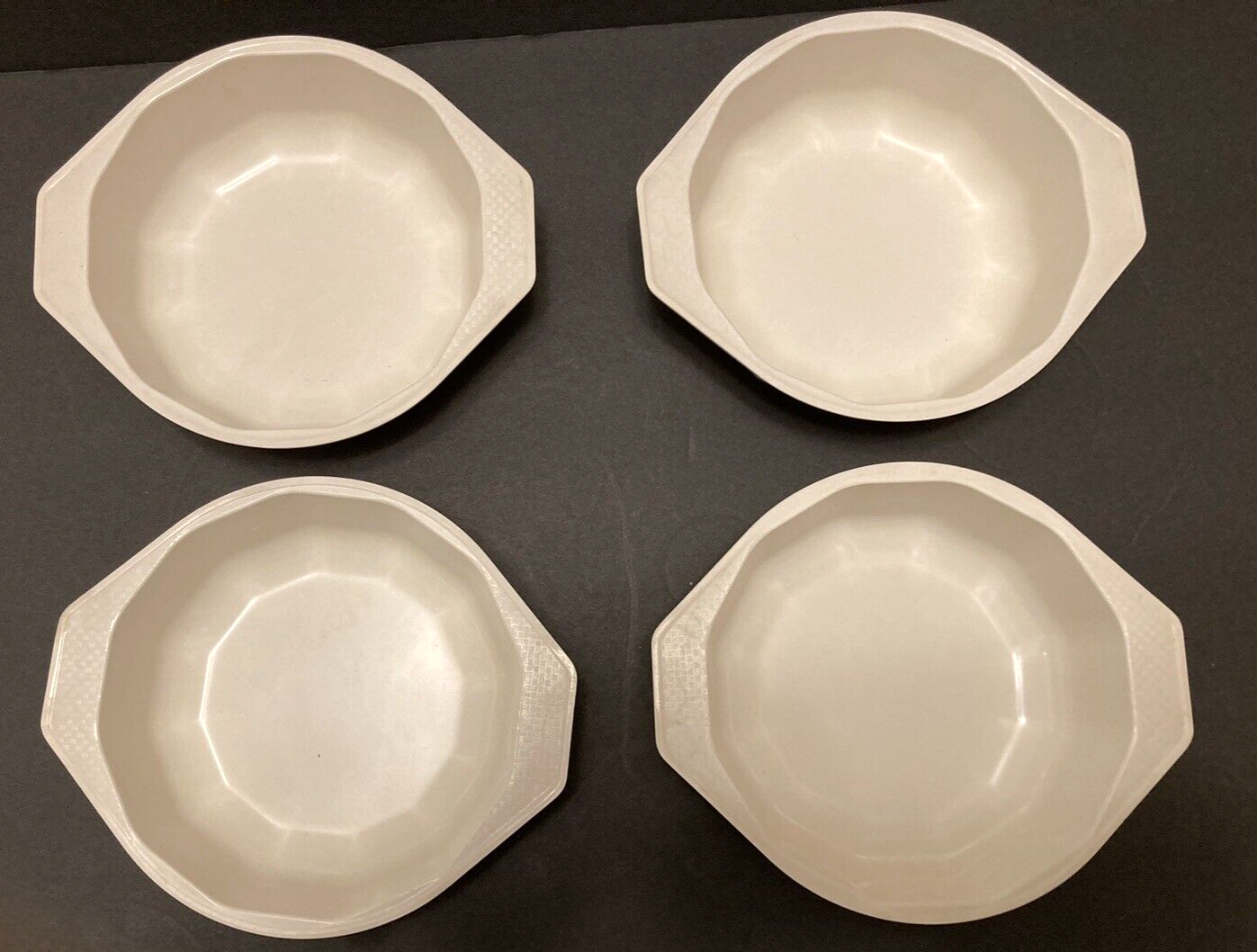 4 Vintage Anchor Hocking Ramekin 14 Ounce Freeze Heat Serve Microwave Bowls/Dish