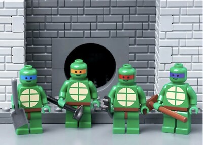 Classic 4 ninja Turtle TMNT Citizen Brick Minifigures Limited Edition New HTF