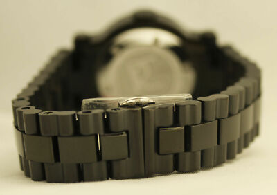 Pre-owned Renato Women's Beauty Swiss Quartz Black Mop Stainless Steel Bracelet Watch