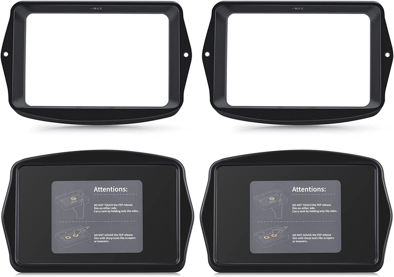 2PCS Resin Tank with Lid, Metal Resin Vat for Mars 3 and Mars 3 Pro Resin 3D Pri