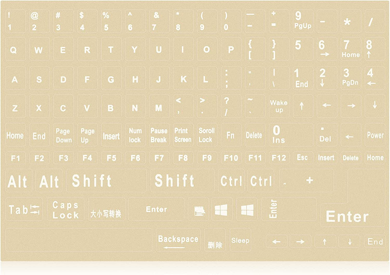 Crystal Clear Keys! Universal English Keyboard Stickers for Laptops