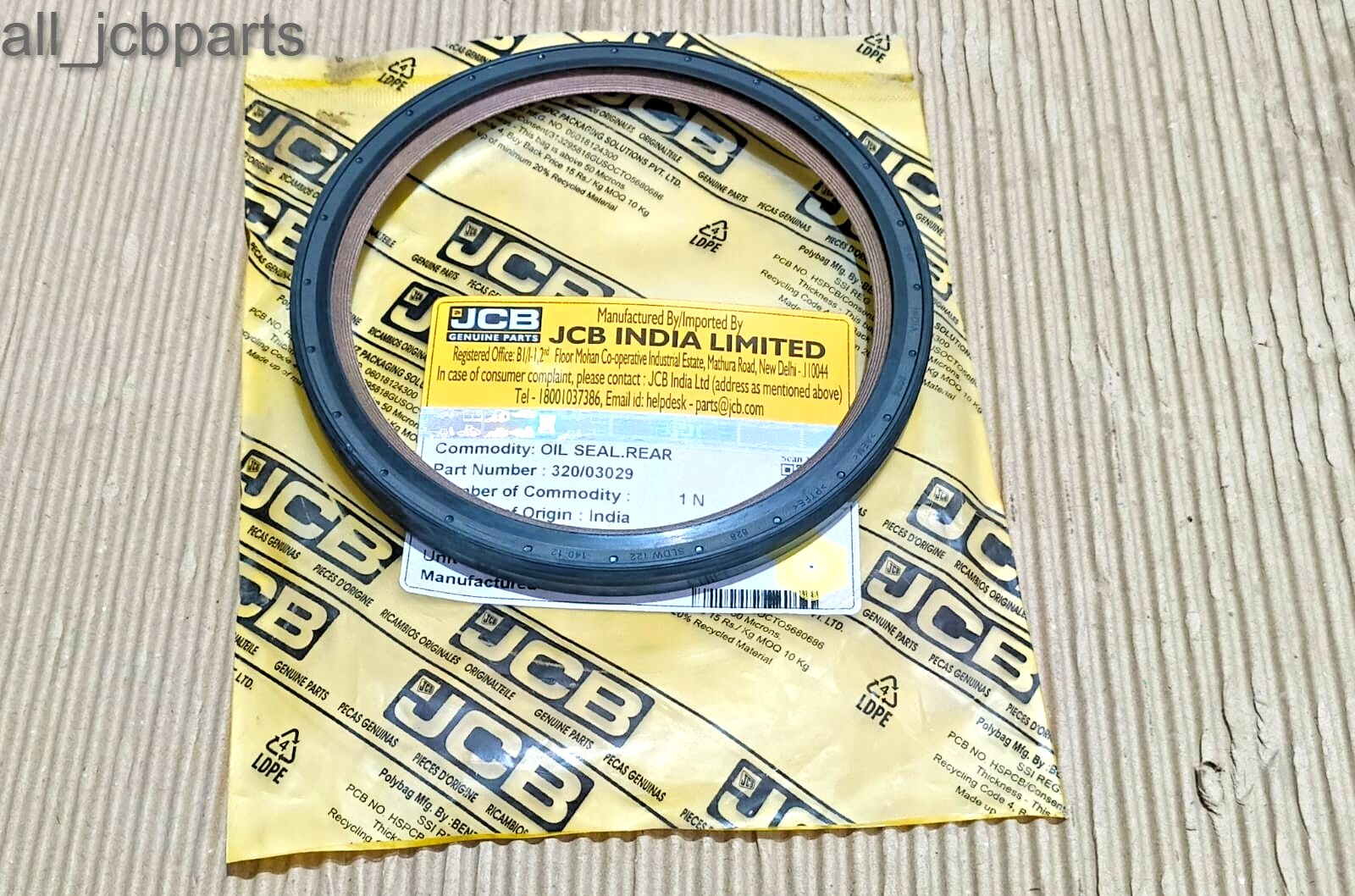 Genuine Jcb 4.4/ 4.8 Dieselmax Engine Oil Seal (Part No. 320