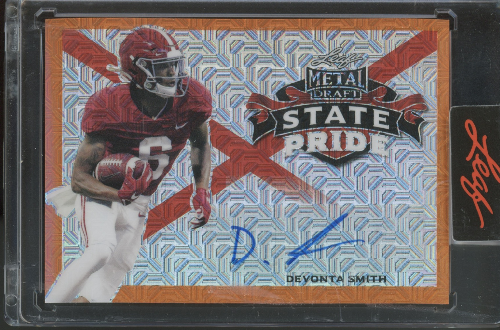 2022 Leaf Metal State Pride Mojo Proof Devonta Smith Autograph RC Rookie 1/1