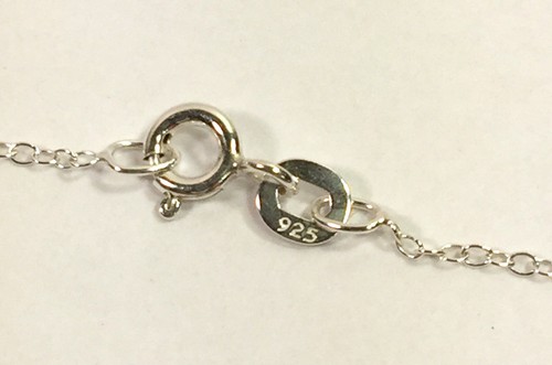925 Sterling Silver Four Leaf Clover Shamrock Pearl Charm Pendant Necklace 16”