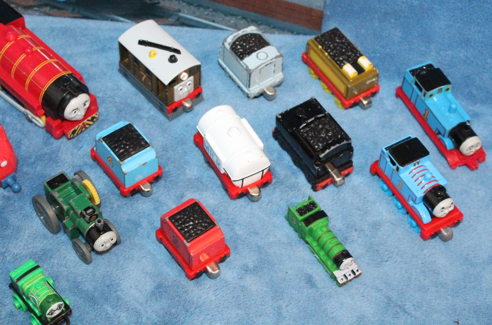 Lot of 14 Thomas the Tank Engine Cars incl Diecast and Book