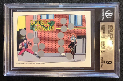 Double Dragon 1989 Topps Nintendo Scratch-Off Graded Beckett BGS 9 Card Screen 1