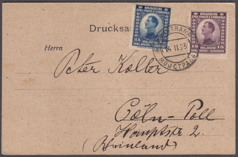 Jugoslawien Jugoslavia Oberkrainer Handelsbienenstand Angebotsdrucksache 1923