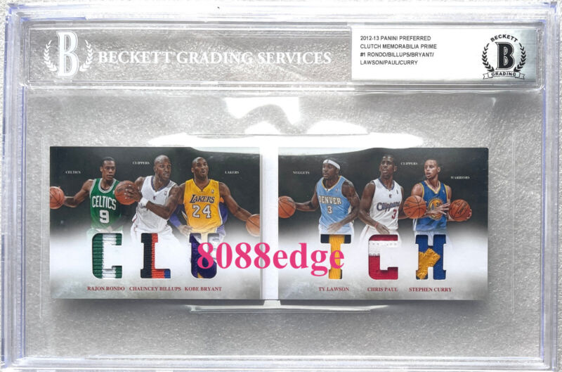 2012-13 Preferred Booklet Patch: Kobe Bryant/stephen Curry/chris Paul #14/25 Bas