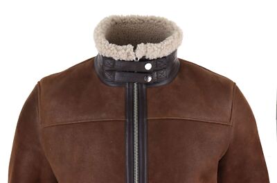 TRUCLOTHING HERRENJACKE 100% ECHTLEDER SCHAFFELL PILOTEN AVIATOR STIL RETRO VINTAGE