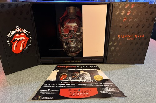 Rolling Stones 50th Anniversary Crystal Head Vodka Skull