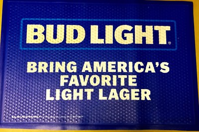 BUD LIGHT BRING AMERICA'S Rubber Floor Mat - USA Quality - NEW in BOX - 36