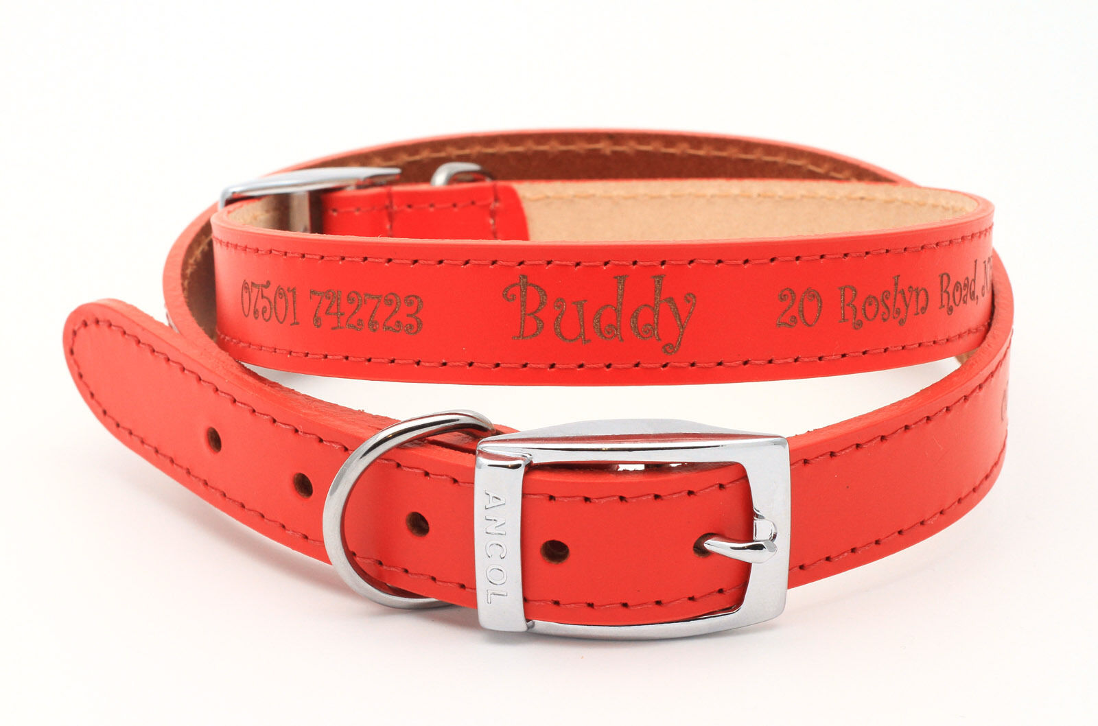  Personalised Custom Leather Dog Puppy Collar | Design Your Unique Pet Id Tag