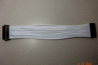 Computer ATX 24-Pin Power Supply Extension Cable, Sleeved Wire 12''