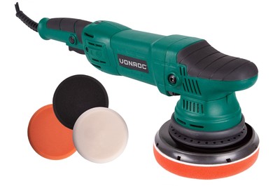 VONROC Excentrische poetsmachine – 1050W – Ø150MM – Soft start – Incl. 4 schi...