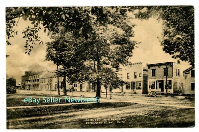Dryden NY - MAIN STREET STORE FRONTS - Postcard Tompkins County