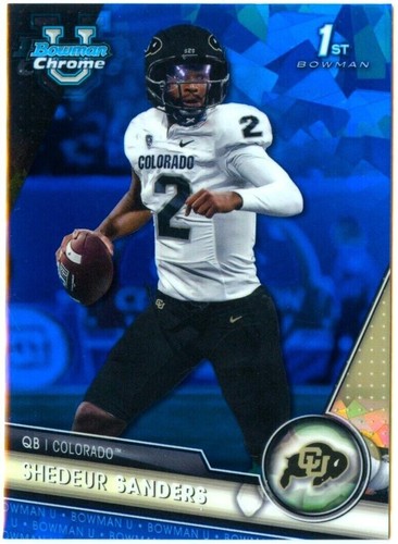 2023 Bowman University Chrome Sapphire Edition Shedeur Sanders #PA-SSA