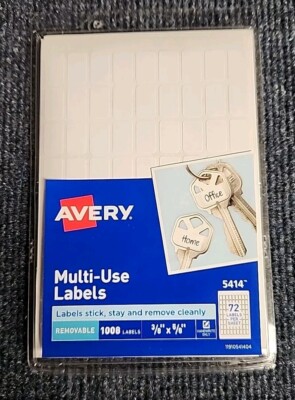6 - Packs of Avery 5414 Self-Adhesive Removable Multi-Use Labels (3/8'' x 5/8'')