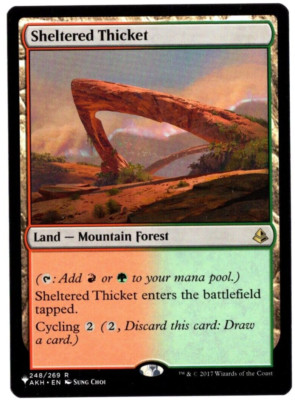 Sheltered Thicket 247/269 Non Foil The List Reprints Magic The Gathering NM