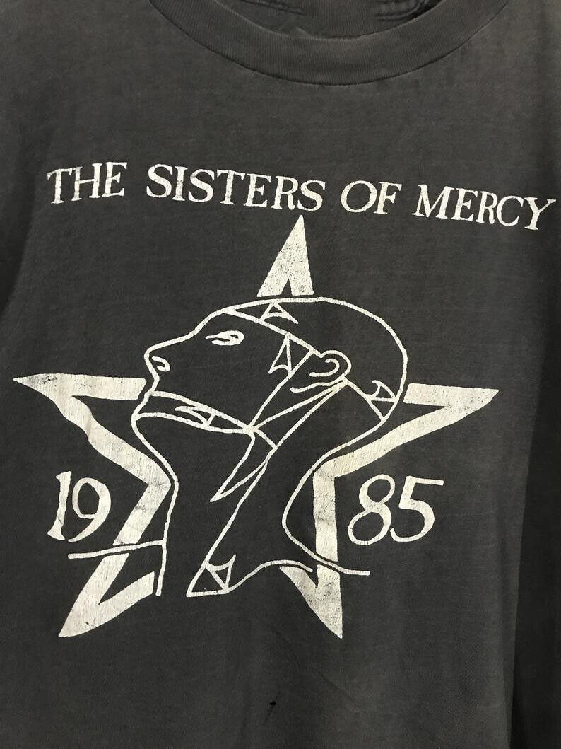 THE SISTERS OF MERCY 80s ヴィンテージバンドTシャツ The Sisters of Mercy Cross Tshirt 80s Vintage Best Gift T