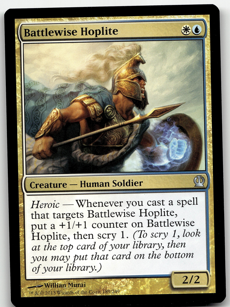 Battlewise Hoplite 2x FOIL THS MTG Theros Uncommon MINT white blue Battlewise Hoplite 2x FOIL THS MTG Theros Uncommon MINT white blue