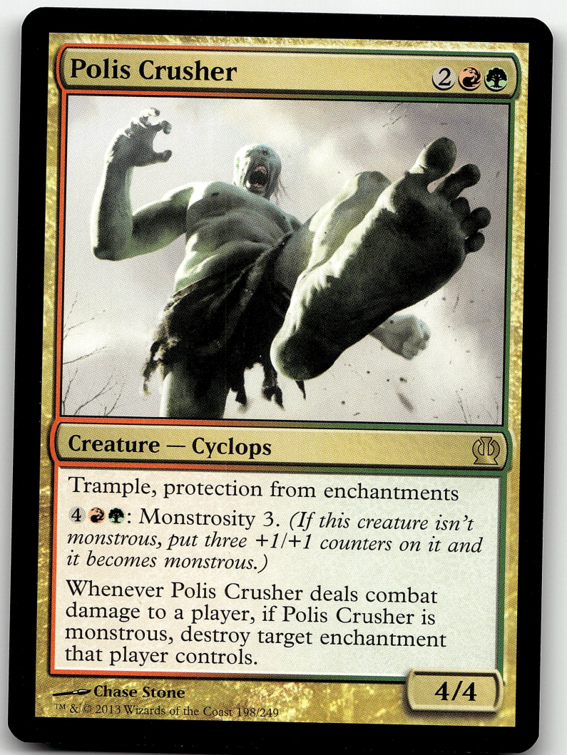 Polis Crusher 2x FOIL THS MTG Theros Rare MINT red green Polis Crusher 2x FOIL THS MTG Theros Rare MINT red green
