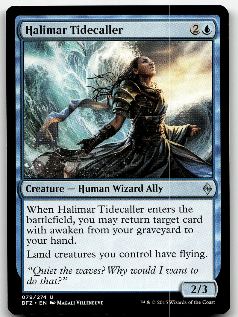 Halimar Tidecaller 2x FOIL BFZ MTG Battle for Zendikar Uncommon NM blue Halimar Tidecaller 2x FOIL BFZ MTG Battle for Zendikar Uncommon NM blue
