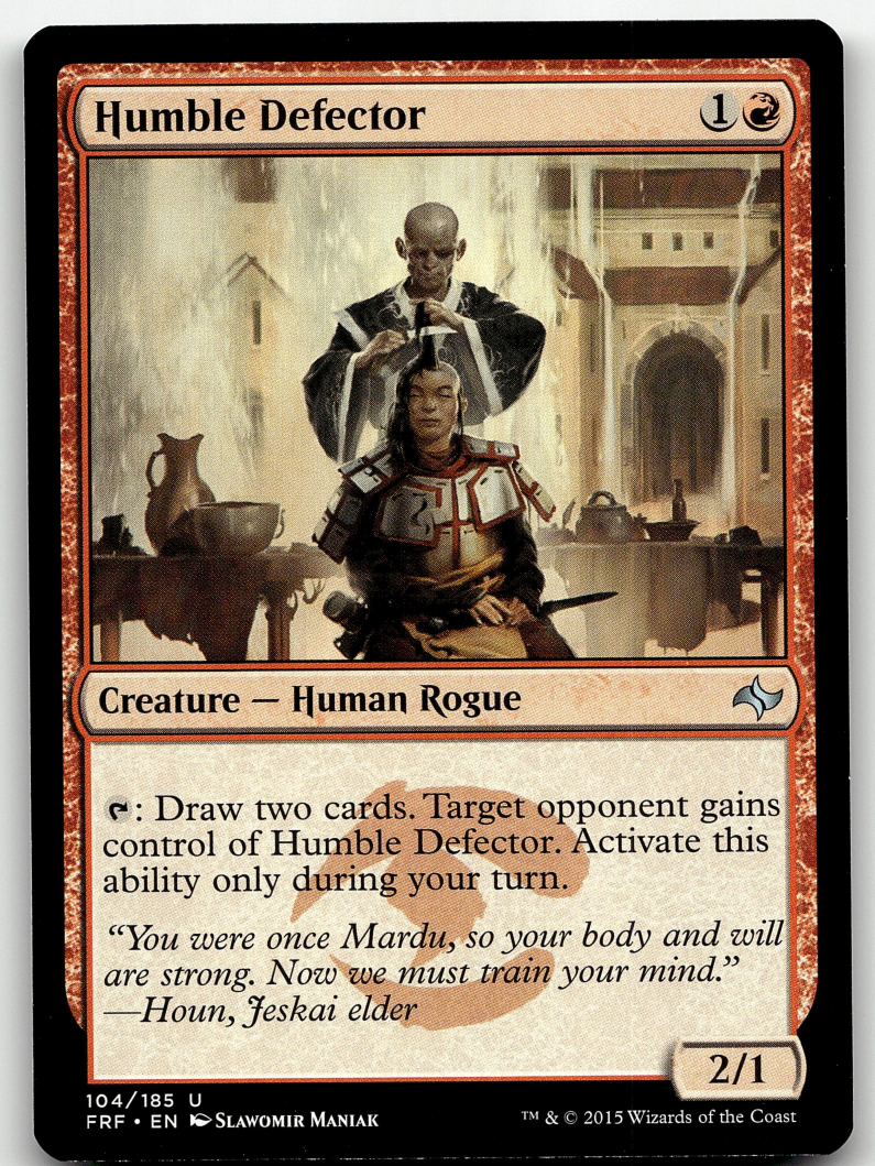 Humble Defector 2x FOIL FRF MTG Fate Reforged Uncommon MINT red Humble Defector 2x FOIL FRF MTG Fate Reforged Uncommon MINT red