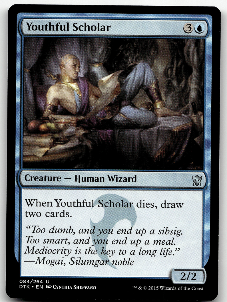 Youthful Scholar 2x FOIL DTK MTG Dragons of Tarkir Uncommon MINT blue Youthful Scholar 2x FOIL DTK MTG Dragons of Tarkir Uncommon MINT blue