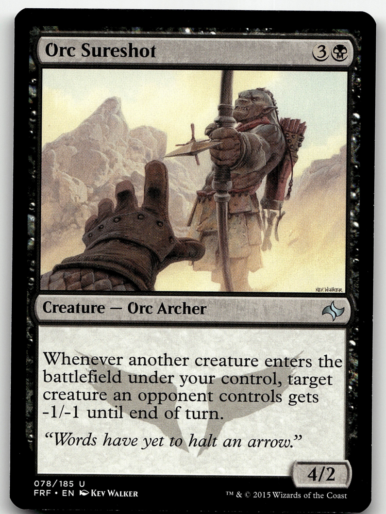Orc Sureshot 2x FOIL FRF MTG Fate Reforged Uncommon MINT black Orc Sureshot 2x FOIL FRF MTG Fate Reforged Uncommon MINT black