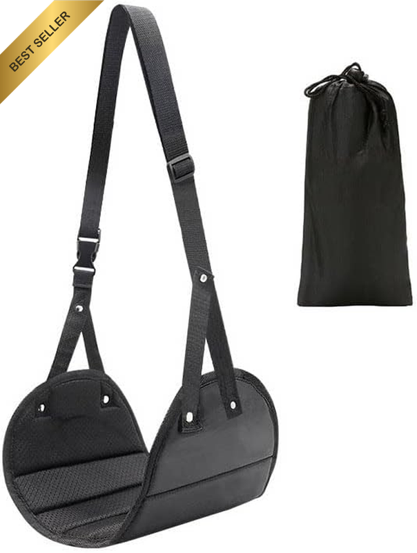 Airplane Foot Hammock Adjustable, Foldable Airplane Footrest, Portable Leg Rest,