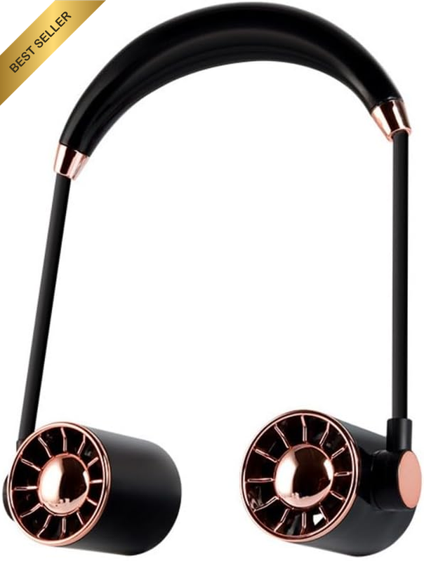 2025 Portable Neck Fan, Rechargeable USB Personal Fan, 360° Free Rotation Airflo