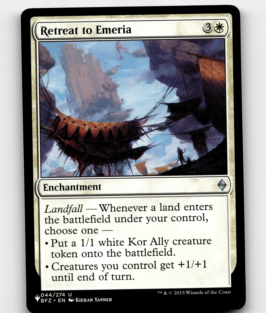 Retreat to Emeria 2x FOIL BFZ MTG Battle for Zendikar Uncommon MINT white Retreat to Emeria 2x FOIL BFZ MTG Battle for Zendikar Uncommon MINT white
