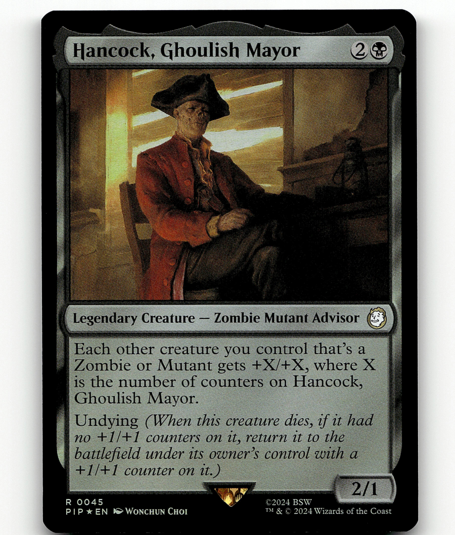 FOIL - MTG Hancock, Ghoulish Mayor - Universes Beyond