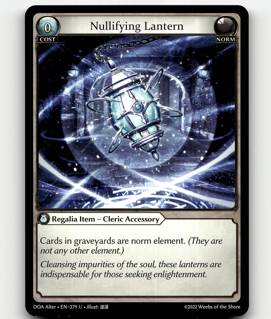 Grand Archive TCG Nullifying Lantern Dawn of Ashes Alter Ed Grand Archive TCG Nullifying Lantern Dawn of Ashes Alter Ed