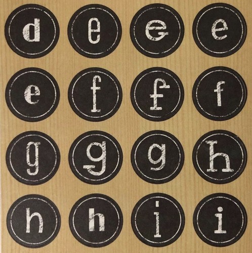 LOWERCASE ROUND ALPHABET CHALK IT NOW Die-Cut Stickers(92pc) K&Company•Letters