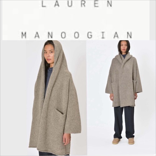 NWOT Lauren Manoogian Capote Alpaca Wool Coat Hooded Sweater