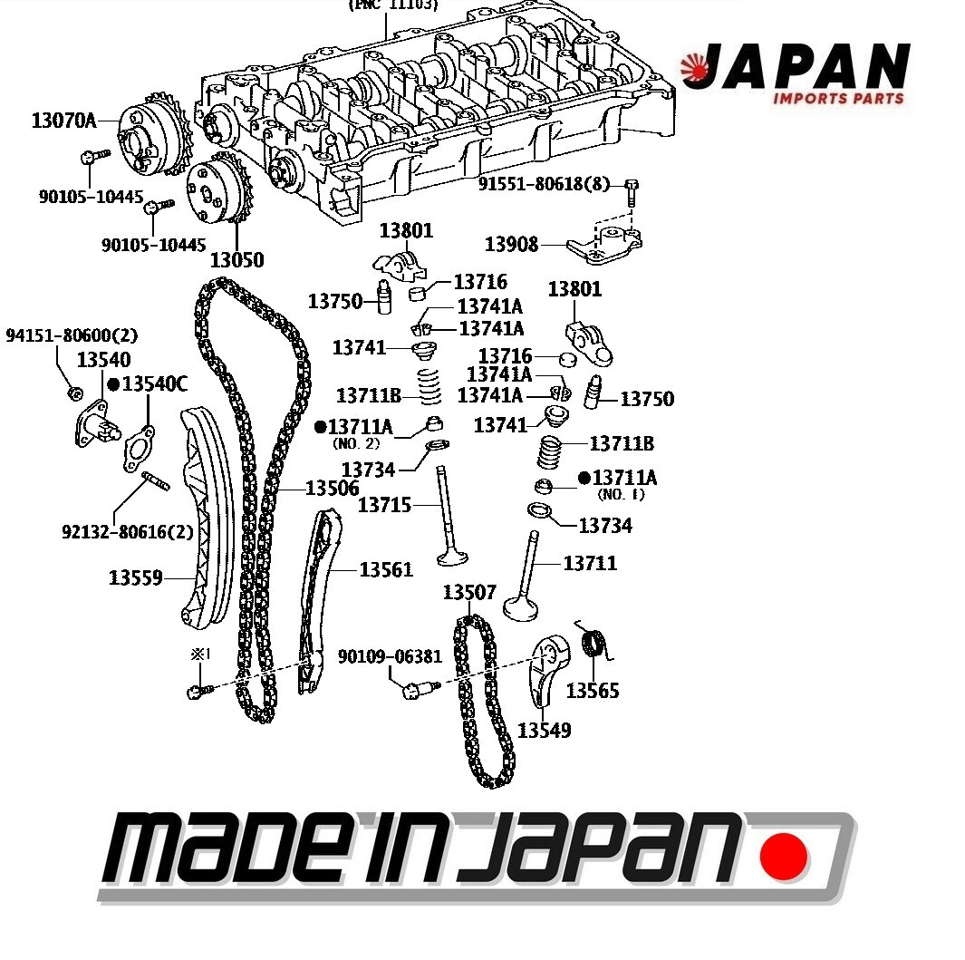 New OSK Timing Chain Kit CHR 2018-2022 Engine 3ZR-FAE MADE
