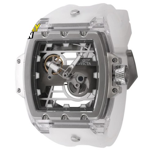 INVICTA INVICTA MEN'S 54.6MM ANATOMIC SKELETON BRIDGE WHITE/GREY TONE AUTOMATIC WATCH