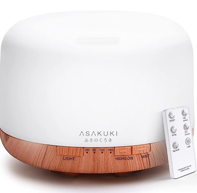 ASAKUKI 500ml Premium, Essential Oil Diffuser with Remote Control