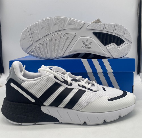 

Adidas ZX 1K Boost Черно-белые спортивные кроссовки для бега FX6510 Мужской размер, Белый, adidas ZX