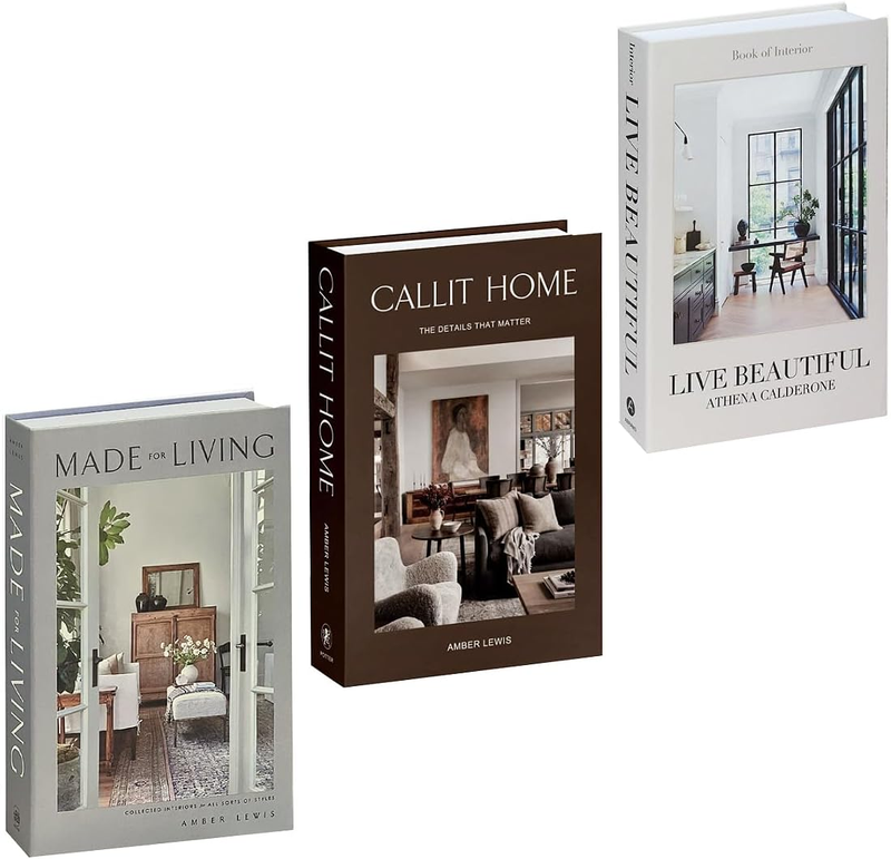 3-Pack Large Decorative Faux Books Aus-Booksset-Home3Pcs, Home Decor Fake Book f